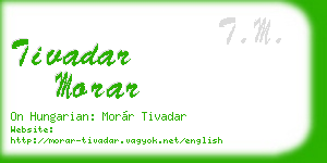 tivadar morar business card
